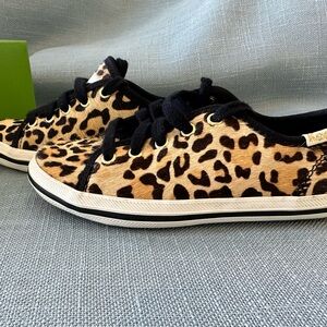 Stylish Leopard Print Kids Sneakers with Black Laces